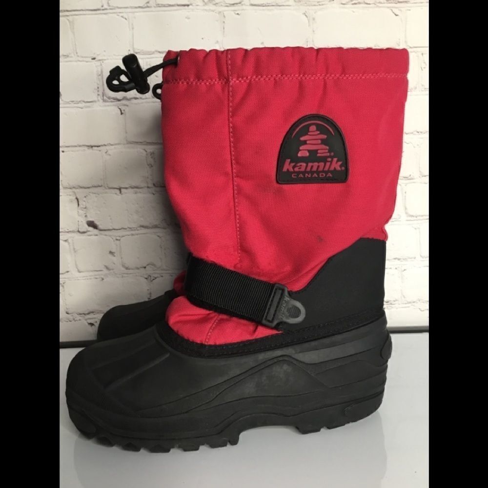 KAMIK Women's‎ Pink Magenta And Black Duck Winter Snow Boots Size 5
